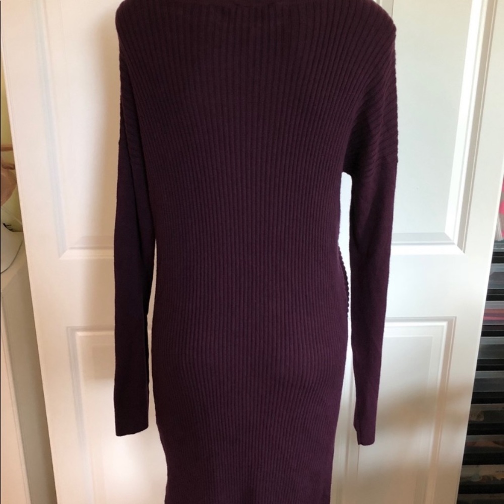 Express Ribbed Asymmetrical High Low Tunic - Picture 4 of 8